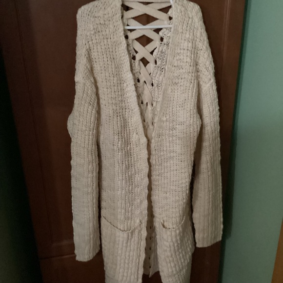 Poof apparel med cardigan small mint condition off white - Picture 1 of 9